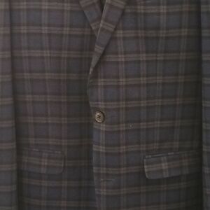 Bar III Men's Checkered Blazer - Dark Gray